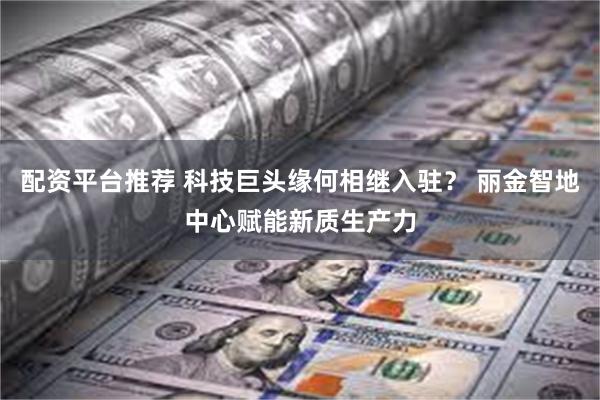 配资平台推荐 科技巨头缘何相继入驻？ 丽金智地中心赋能新质生产力