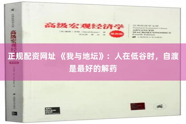 正规配资网址 《我与地坛》：人在低谷时，自渡是最好的解药