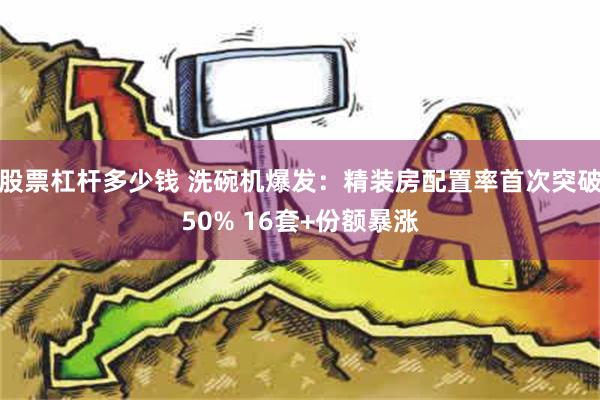 股票杠杆多少钱 洗碗机爆发：精装房配置率首次突破50% 16套+份额暴涨